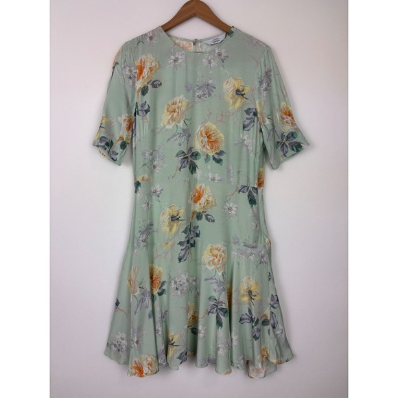 & Other Stories Dresses & Skirts - & Other Stories Paris Atelier Womens Dress Size‎ 8 Green Floral Cottagecore Rose